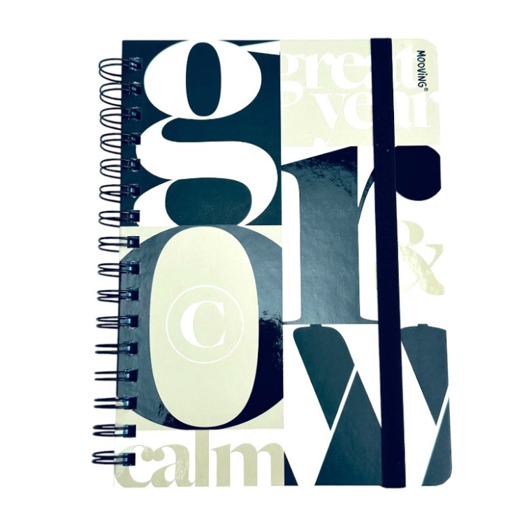 Agenda Mooving 2026 Urban Negra con Espiral Semana a la Vista 15x21 Art.1404240